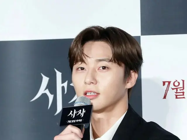 俳優パク・ソジュン、映画「使者」制作報告会に出席。