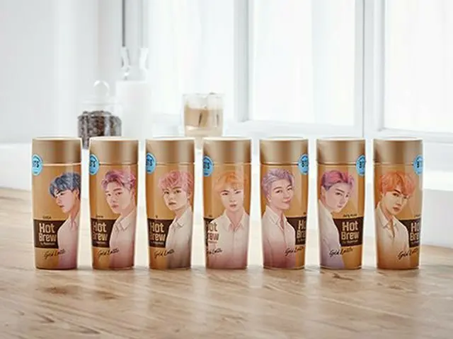 韓国ヤクルト、防弾少年団 メンバーの写真入りパッケージのコーヒー「Cold Brew」を今月14日に発売