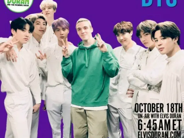 防弾少年団、米ラジオ番組「Elvis Duran Show」出演