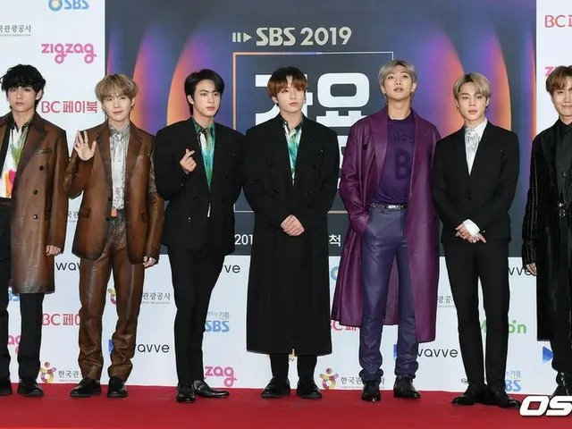 防弾少年団、「2019SBS歌謡大祭典」フォトコールイベントに出席