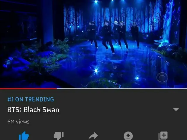 防弾少年団、「Black Swan」パフォーマンス映像のトレンド1位の国