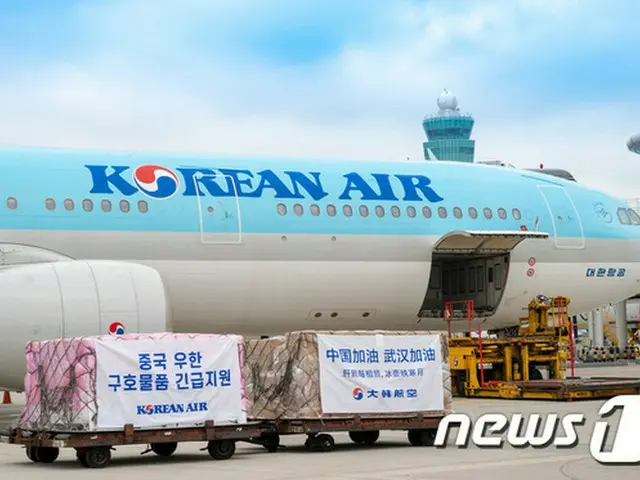 大韓航空、中国・武漢地域にマスク4万枚を運ぶ