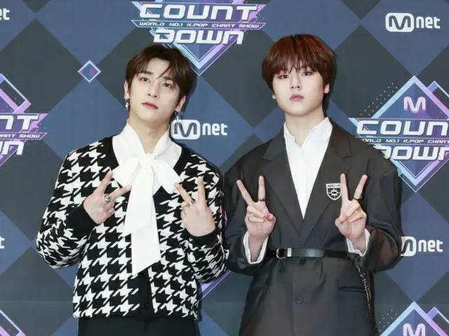 X1 出身 イ・ハンギョル ＆ ナム・ドヒョン、 Mnet「M COUNTDOWN」リハーサル中。