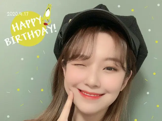 【t公式】fromis_9、[ #fromis_9🎉] 200417  HAPPY BIRTHDAY TO JIHEON 蜂蜜をいっぱい含んだような甘い💝 
