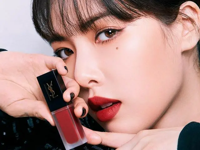 【g公式】4MINUTE_出身ヒョナ、 #イブサンローランベルベットティント💄💋   