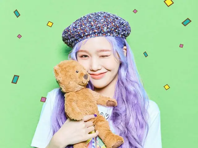 【t公式】OH MY GIRL、 #ハッピーミミデー🧸  💜5月1日ミミの誕生日を祝っている💜  #OH MY GIRL #OHMYGIRL #ミミ #H
