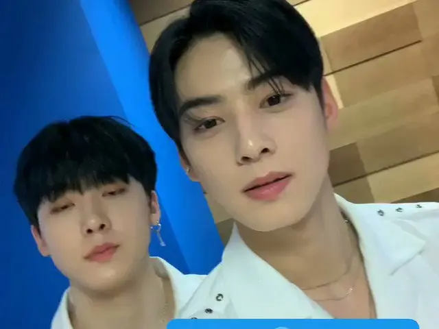 【T公式】ASTRO、Q：#ASK_ASTRO傘下とウヌはなぜインスタグラムタグを鼻の穴に付けるでしょうか？  -  leedongmilk  A：#Twitt