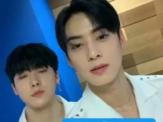 【T公式】ASTRO、Q：#ASK_ASTRO傘下とウヌはなぜインスタグラムタグを鼻の穴に付けるでしょうか？  -  leedongmilk  A：#Twitt