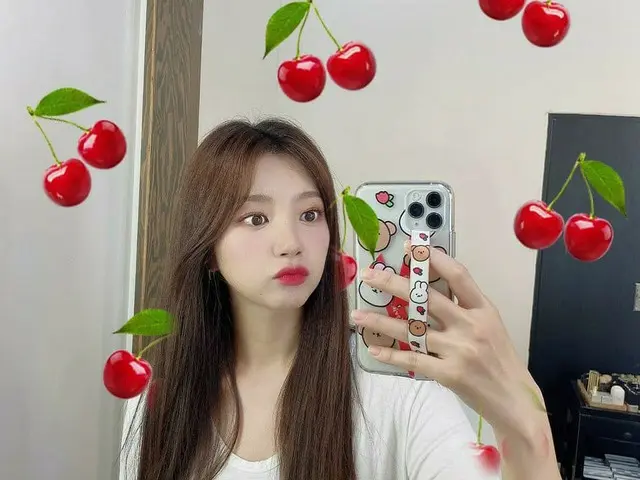 【t公式】LABOUM、[ #翌】ついに週末である！苦労しましたラテ🍒🍒   #LABOUM #LABOUM #HAEIN 