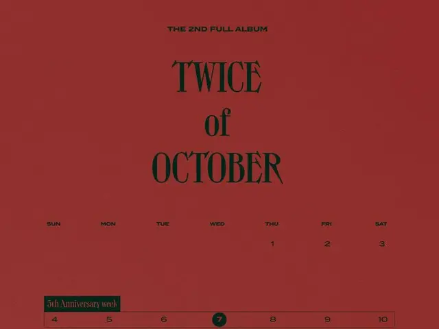 【d公式jyp】「TWICE of October」 The 2nd Full Album at 10.26＆5th Anniversary Timeline 