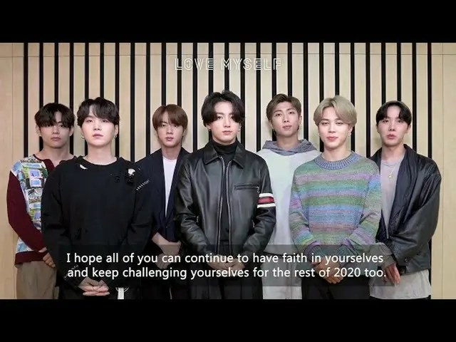 【公式】防弾少年団、BTS(BTS(防弾少年団))LOVE MYSELF Campaign 3rd Anniversary Message  