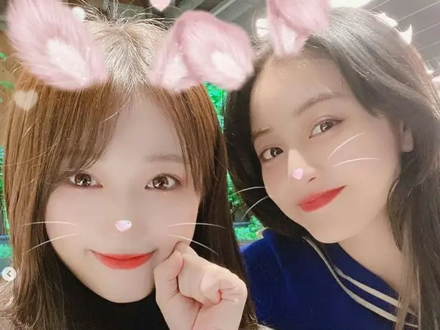 IZ*ONE 矢吹奈子、ジヒョ(TWICE)とのツーショット写真を公開