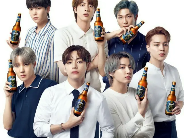 「BTS(防弾少年団)」がモデルに起用されたロッテ七星飲料のビール「クラウド生ドリフト」＝別名“BTSビール”、コンビニでの売り上げが4～5倍に