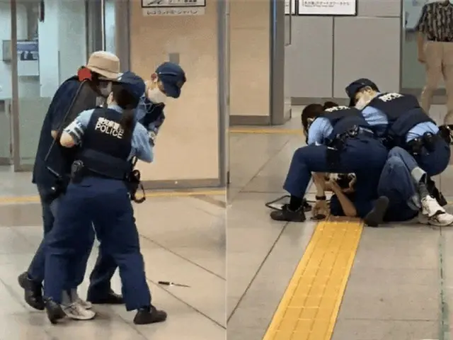 18センチの刃物を持った男を取り押さえる日本の女性警官が韓国でも話題に