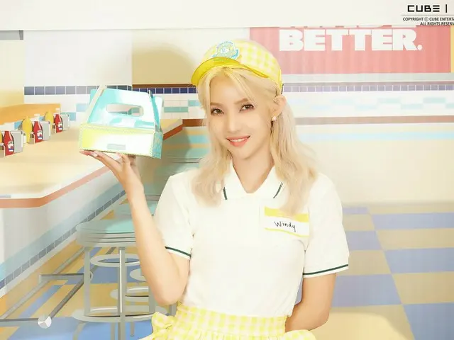 【t公式】(G)I-DLE_、[📸]前ソヨンウィンディバーガーグランドオープン記念イベントビハインド♡より多くの写真は、(G)I-DLE_ U CUBE Me