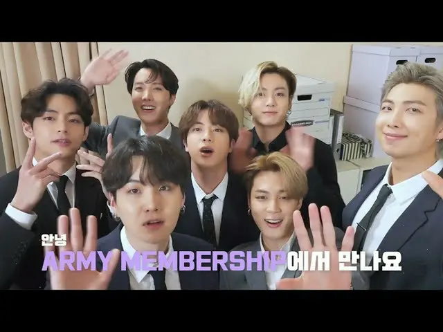 【公式】BTS(防弾少年団)、ARMY MEMBERSHIP Renewal Message  