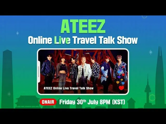 【T公式】ATEEZ、[📢] ATEEZオンラインライブツアートークショー出演のご案内しばらくして、午後8時ATEEZと会いましょう💛 📎 #ATEEZ 