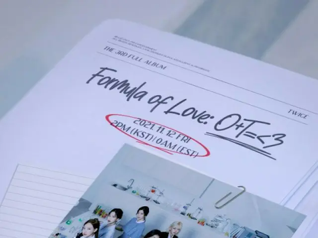 「TWICE」、3rdフルアルバム「Formula of Love: O+T=<3」11/12発売決定
