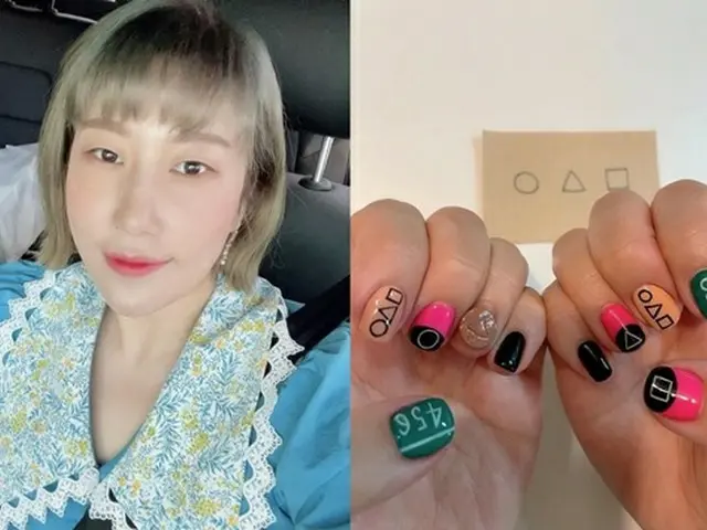 どれだけハマっているのか…芸人のキム・ヨンヒ、ネイルも「イカゲーム」仕様