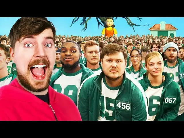 7490万人のチャンネル登録者数を保有する米国のユーチューバーMrBeast、リアル「イカゲーム」開催