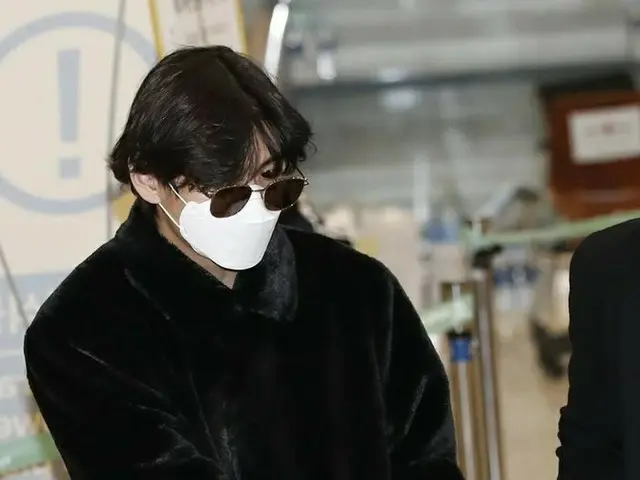 V(BTS)、昨日(9日)午後に仁川空港から韓国に帰国