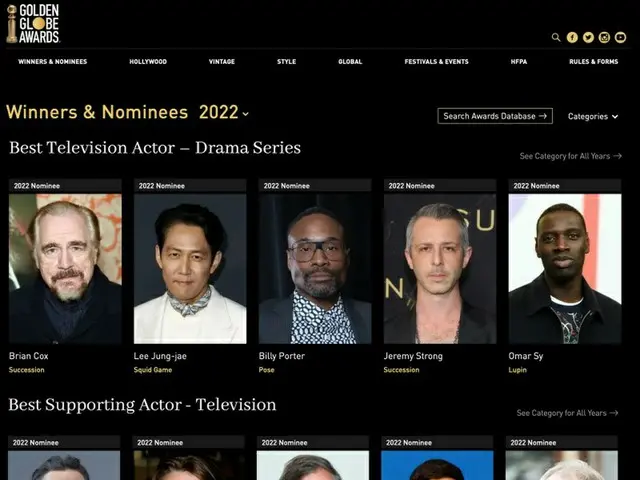 Netflix「イカゲーム」、「第７９回ゴールデン・グローブ賞」3部門にノミネート