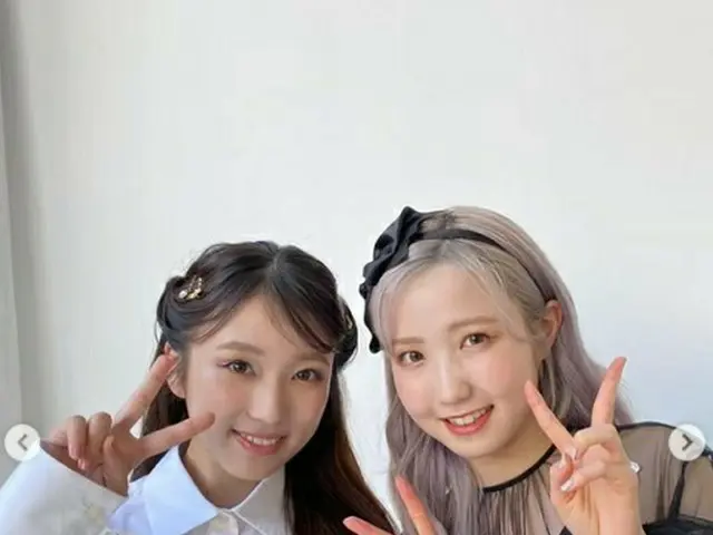 IZ*ONE 出身の本田仁美(AKB48)＆矢吹奈子(HKT48)、2ショットを公開