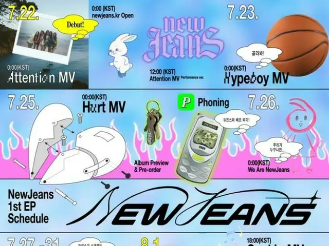 HYBEのミン・ヒジンによる新レーベルADORの新ガールズグループ「NewJeans」、スケジュールを公開