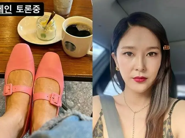 女優チャン・ガヒョン、カフェのテーブルに靴を履いたまま足を乗せる