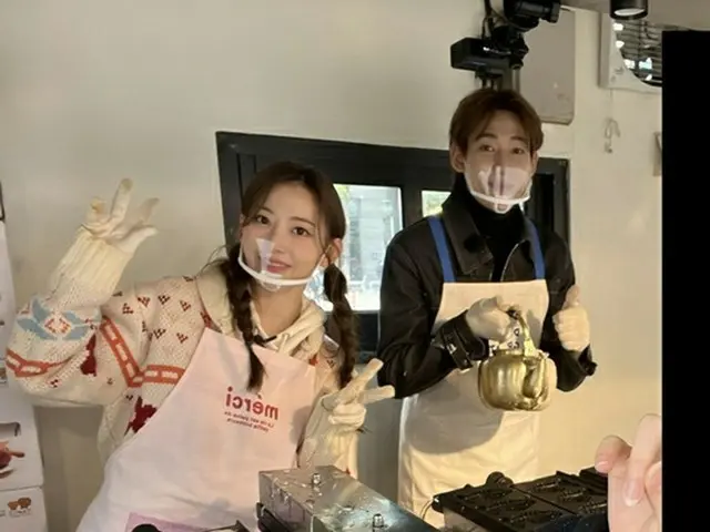 BamBam(GOT7)＆宮脇咲良(LE SSERAFIM)、江南で“たい焼き”を作る姿が目撃される