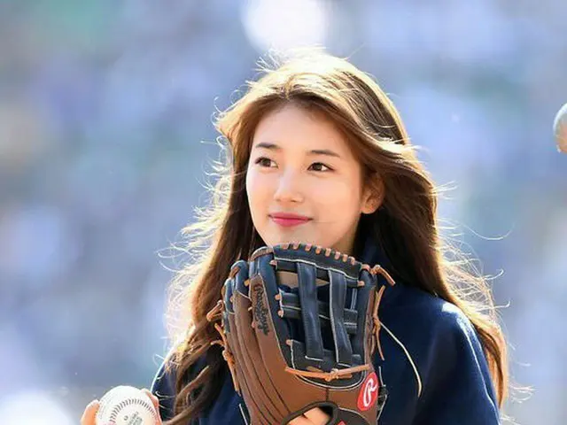 MISS A スジ、プロ野球の始球式に登場。