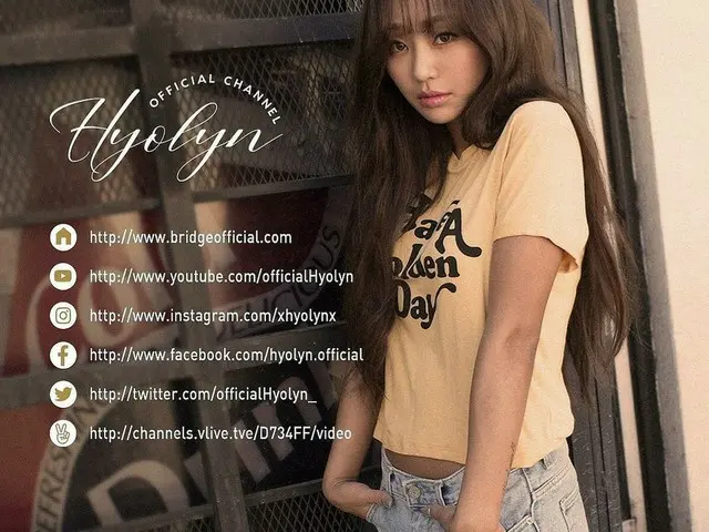 SISTAR 出身ヒョリン、SNS更新。
