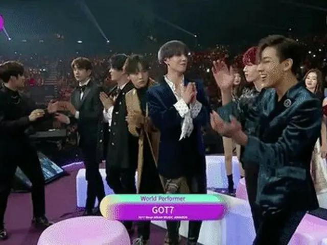 GOT7、「World Performer」 受賞の瞬間