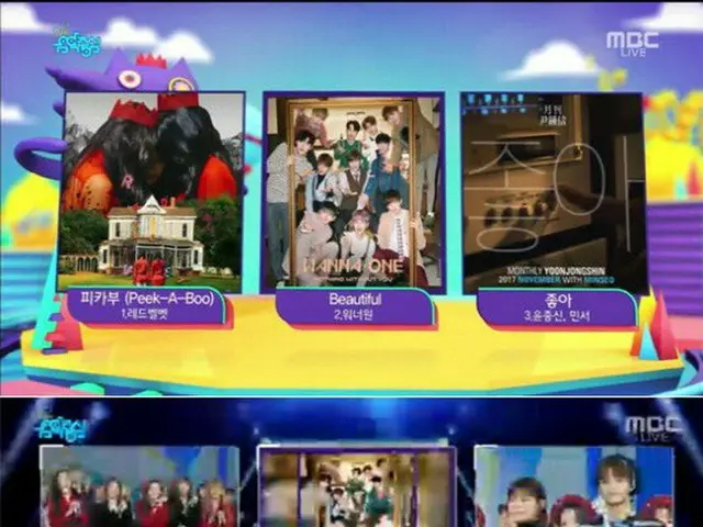 Wanna One、本日の1位
