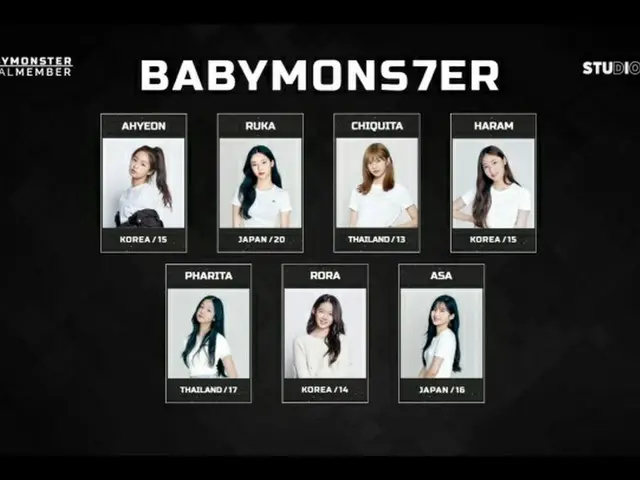 YGの新ガールズグループ「BABYMONSTER」のメンバー決定