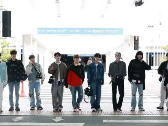 ZEROBASEONE、21日午前にポーランドに向けて出発のため仁川国際空港に到着した時の様子