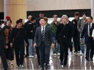 ZEROBASEONE、東京で開催の「SBS INKIGAYO LIVE in TOKYO」に出演するため2日午前に金浦国際空港から出発の様子