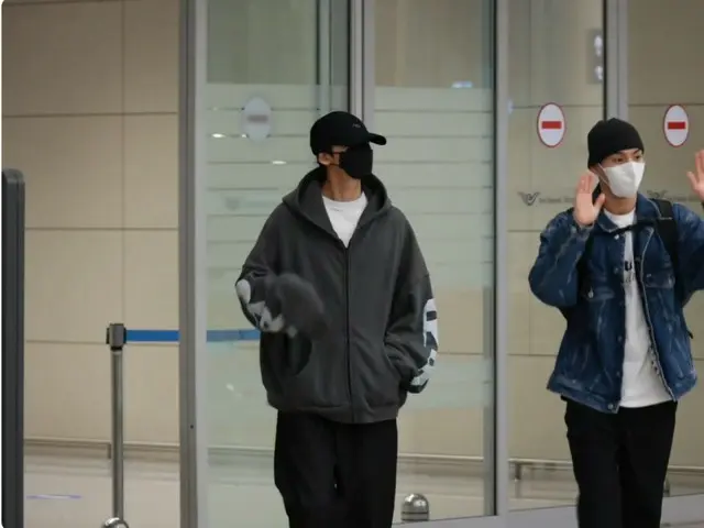 「MONSTA X」ショヌ＆ヒョンウォン、「M COUNTDOWN IN FRANCE」の日程を終えて韓国に帰国＠仁川国際空港