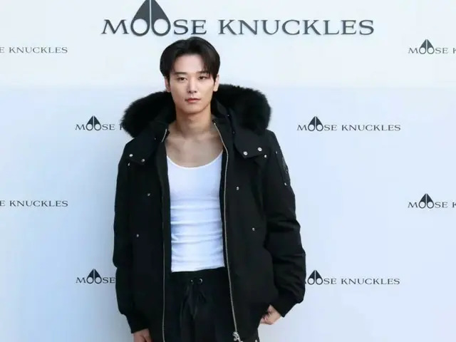 「THE BOYZ」ジュヨン、MOOSE KNUCKLESフォトコールイベントに出席