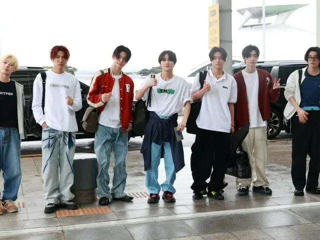 ENHYPEN、26日午後にフィリピンに向けて出発の様子＠仁川国際空港