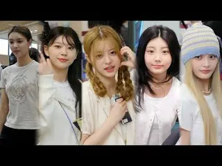 240705 ILLIT_ _  空港出発ファンカム by 스피넬 * 編集しないでください、再アップロードしないでください