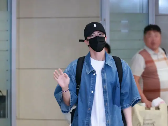 JIN（BTS）、2024パリオリンピック聖火リレーを終えて帰国の様子＠仁川国際空港