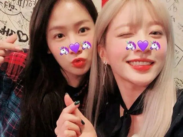 SISTAR 出身ソユ＆EXID ハニ、酒の席でのツーショット