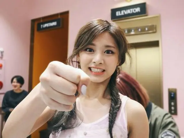 TWICE ツウィ、顔が小さいか、拳が大きいか、良く分からない
