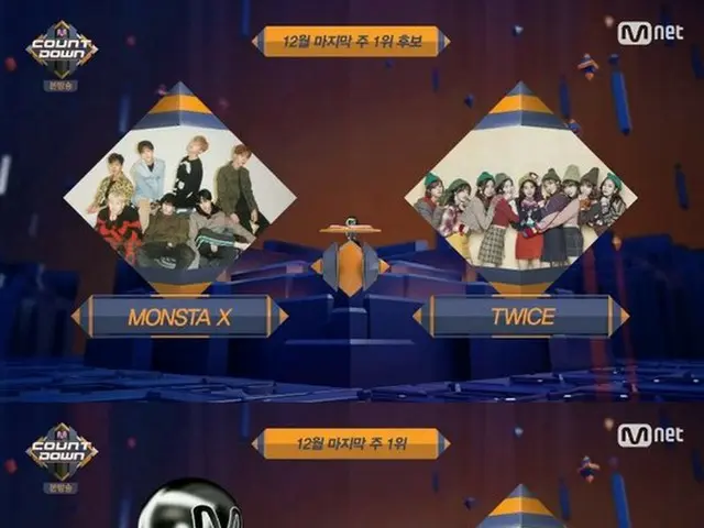 TWICE、Mnet「M COUNT DOWN」で1位に