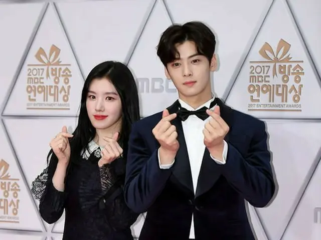 PRISTIN シヨン＆ ASTRO チャ・ウヌ、「2017MBC放送芸能大賞」に出席