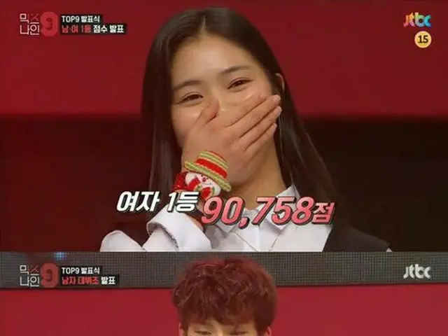 MIXNINE、フォーメーションバトルの後、順位発表式