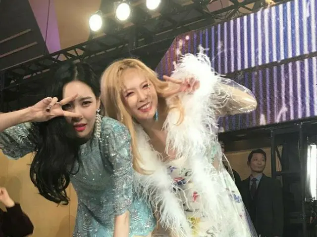 年末特番で再会したWonder Girls 出身の2人