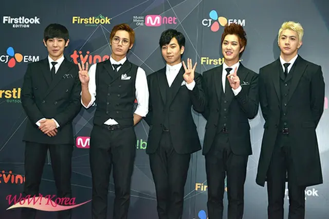 「MBLAQ」(右からチョンドゥン、スンホ、ジオ、ミル、イジュン)