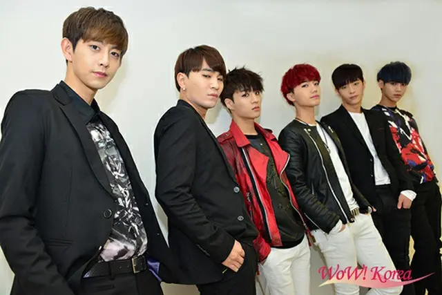 「BEAT WIN」左からソニョク、サンギュ、ソンホ、ユヌ、ヨンジョ、ジョンハ